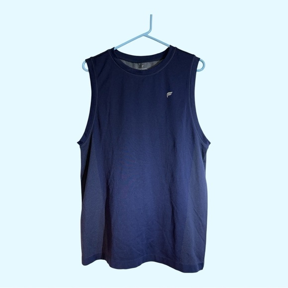 Fabletics Sleeveless Wicking Workout Shirt Navy Size Medium - Picture 1 of 6